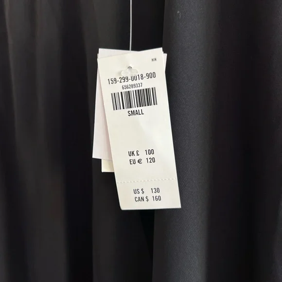 NWT - Abercrombie & Fitch - Open Back Black Midi Dress - Size Small - Picture 6 of 6